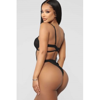 See You Later Tonight Mesh Teddy Bodysuit